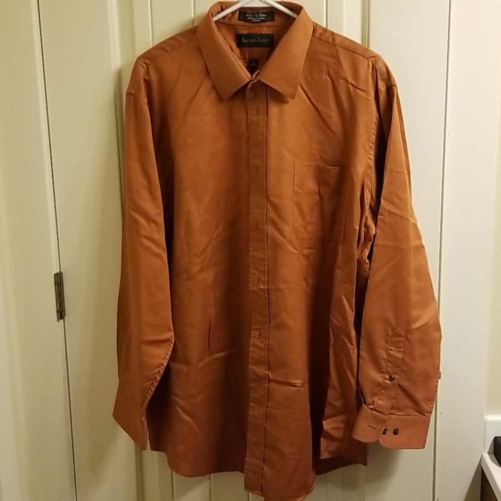 Kenneth Robert 18, 34/35 orange dress shirt
